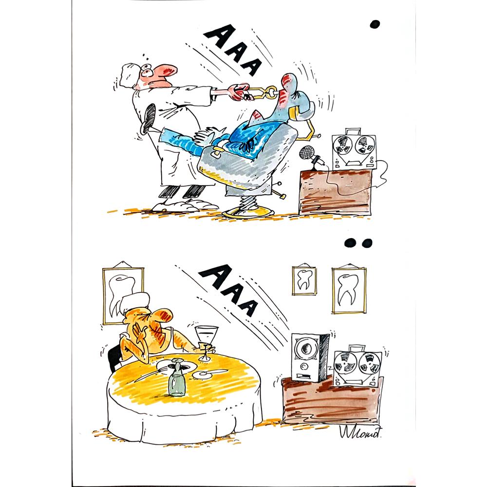 Valery Momot 29x21cm Orijinal Karikatür BOD04283