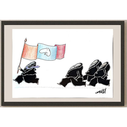 Andy Chaushu 29x21cm Orijinal Karikatür BOD04284