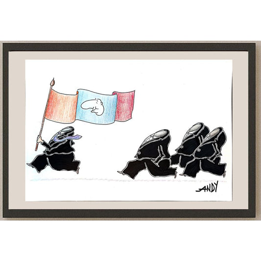 Andy Chaushu 29x21cm Orijinal Karikatür BOD04284