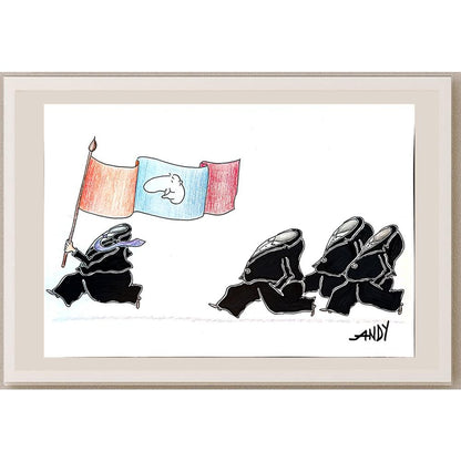 Andy Chaushu 29x21cm Orijinal Karikatür BOD04284