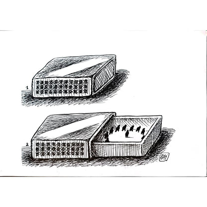 Julian Pena Pai 29x21cm Orijinal Karikatür BOD04285