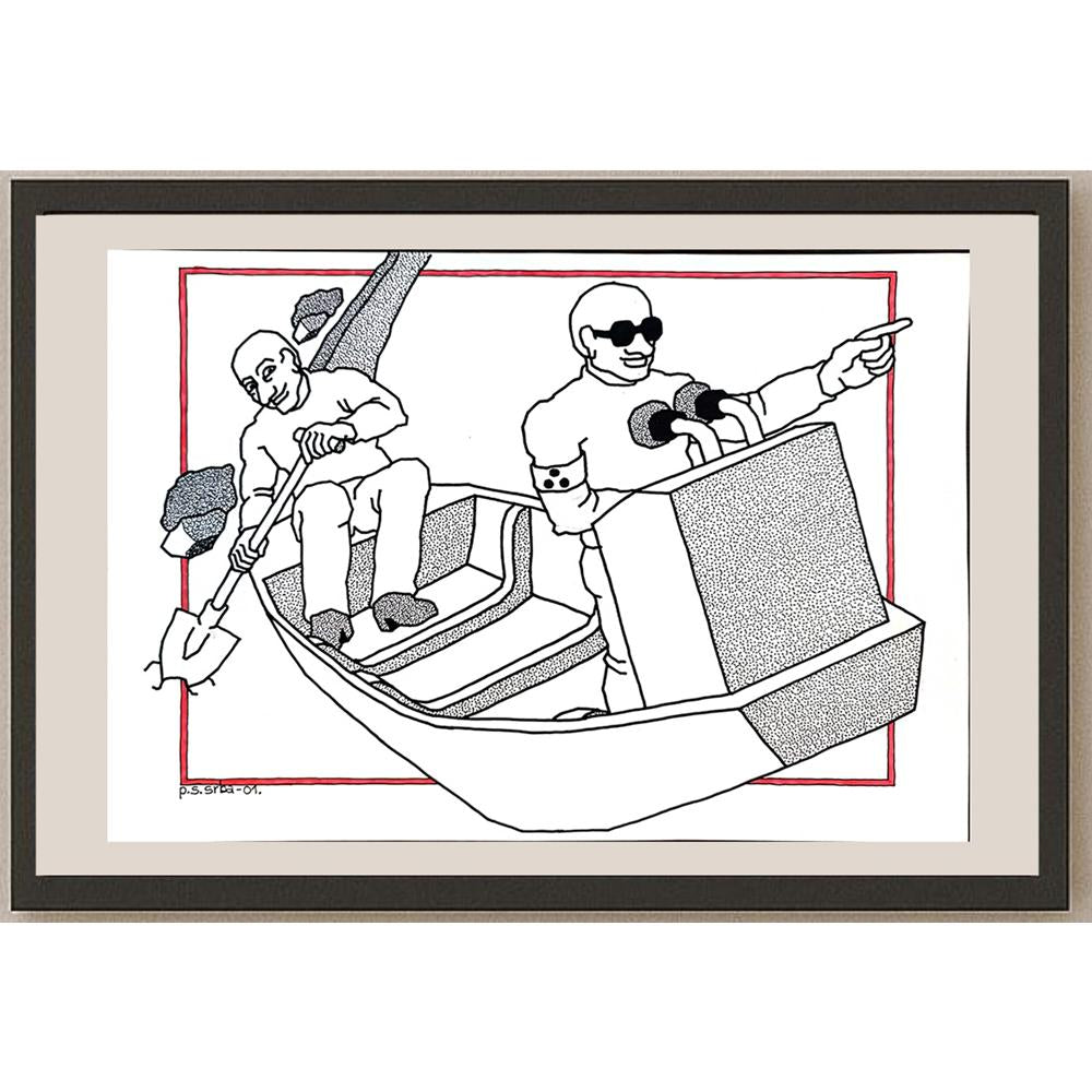 Predrag Srbljanin 29x21cm Orijinal Karikatür BOD04288
