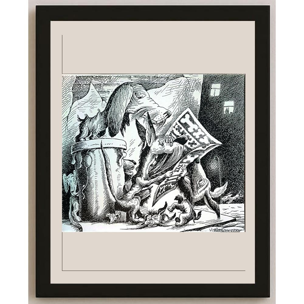 Vladimir Kazanevsky 23x20cm Orijinal Karikatür BOD04291