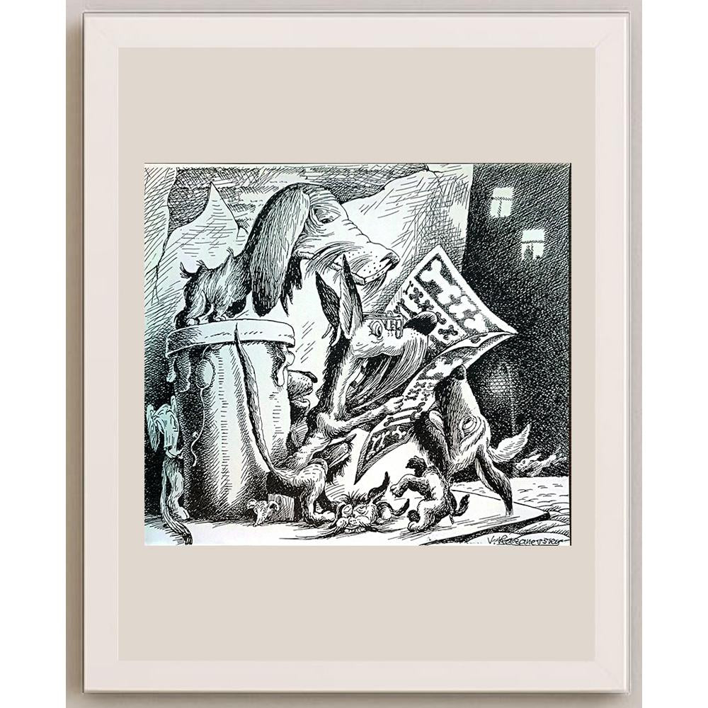 Vladimir Kazanevsky 23x20cm Orijinal Karikatür BOD04291