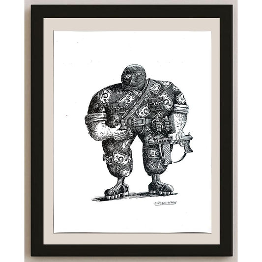 Vladimir Kazanevsky 23x20cm Orijinal Karikatür BOD04293