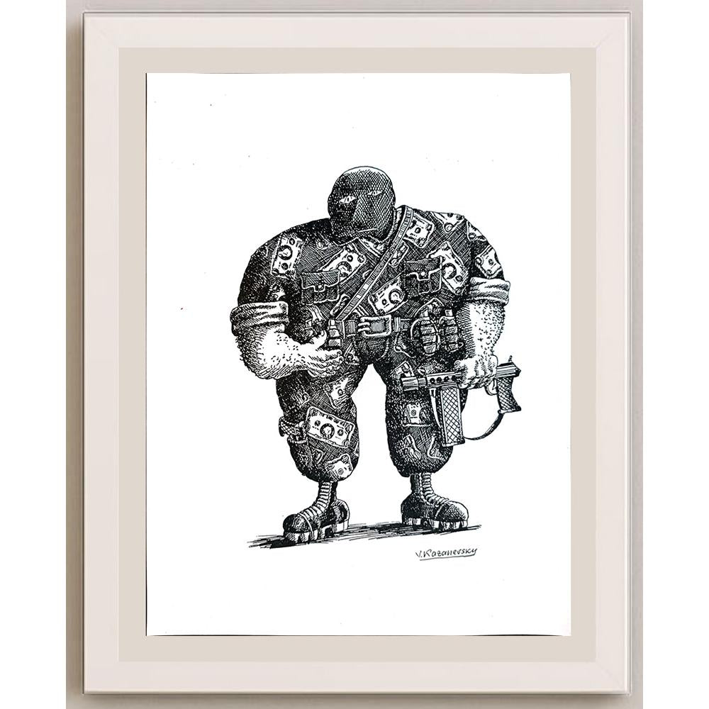 Vladimir Kazanevsky 23x20cm Orijinal Karikatür BOD04293