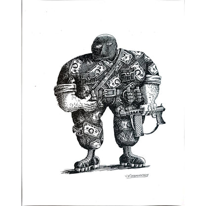 Vladimir Kazanevsky 23x20cm Orijinal Karikatür BOD04293