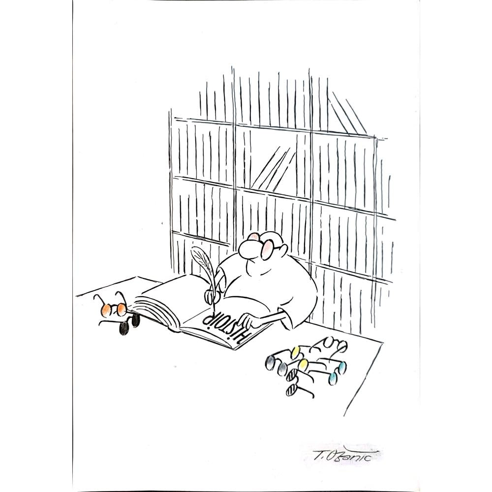 Tomislav Ozanic 29x21cm Orijinal Karikatür BOD04297