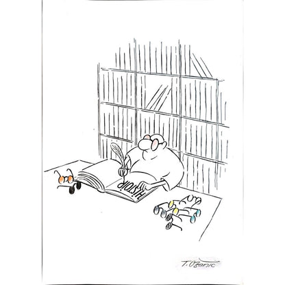Tomislav Ozanic 29x21cm Orijinal Karikatür BOD04297