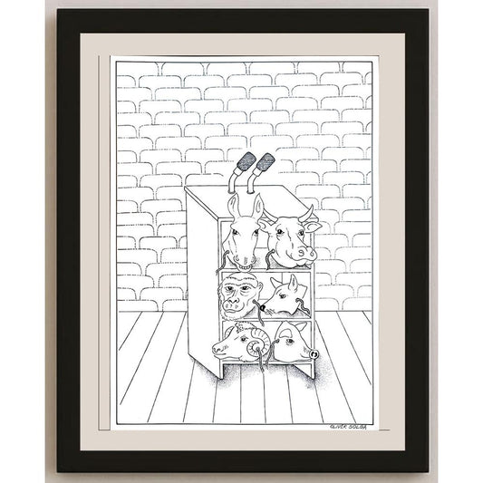 Oliver Solga 29x21cm Orijinal Karikatür BOD04298