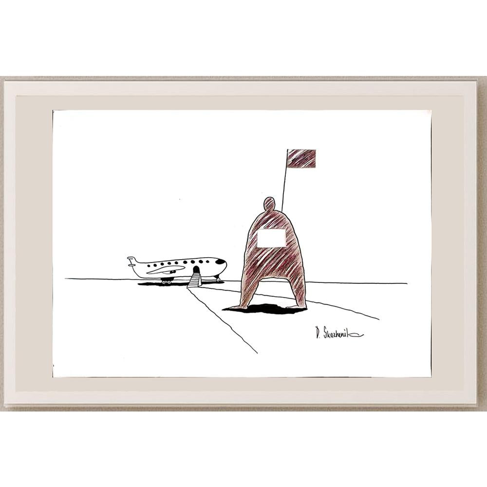 Dmitriy Skazhenik 29x21cm Orijinal Karikatür BOD04300