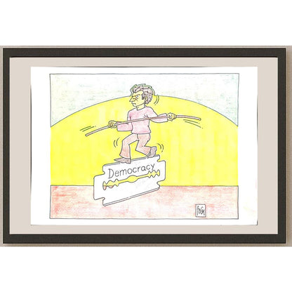 Bozidar Vucelic 29x21cm Orijinal Karikatür BOD04301
