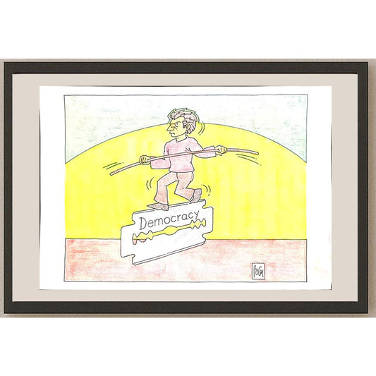 Bozidar Vucelic 29x21cm Orijinal Karikatür BOD04301