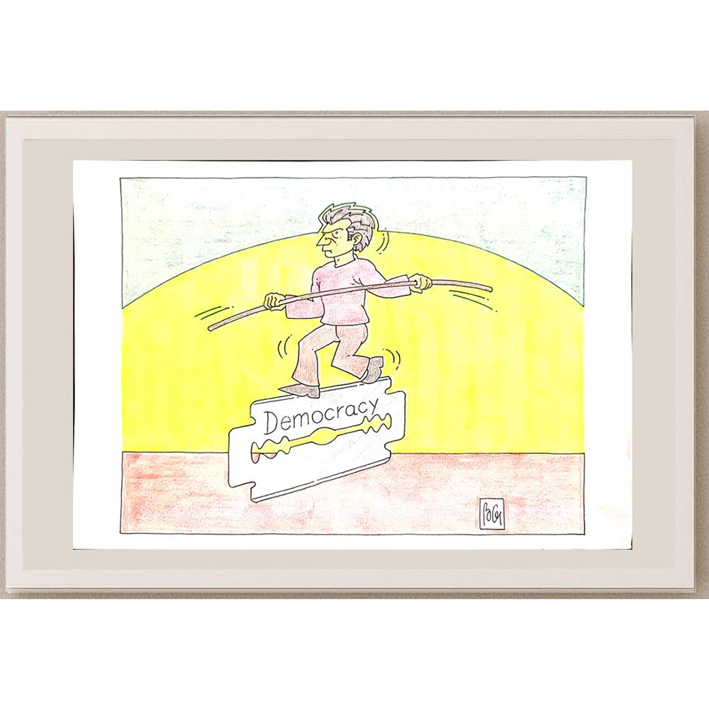 Bozidar Vucelic 29x21cm Orijinal Karikatür BOD04301