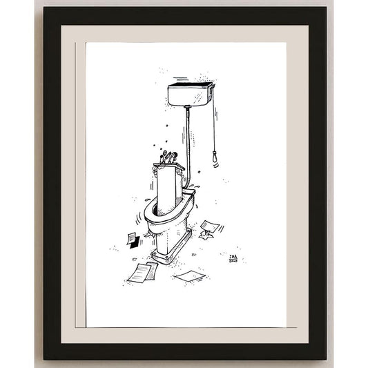 Vladimir Kuba 29x21cm Orijinal Karikatür BOD04313