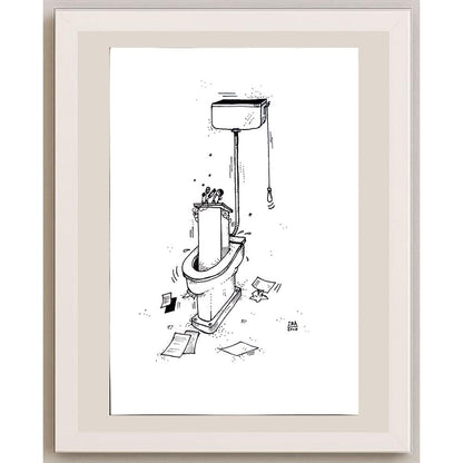 Vladimir Kuba 29x21cm Orijinal Karikatür BOD04313