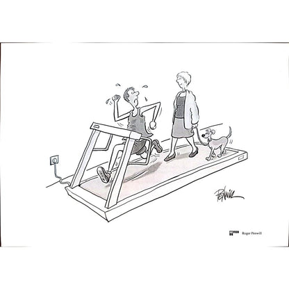 Roger Penwill 50x35cm Orijinal Karikatür BOD04319