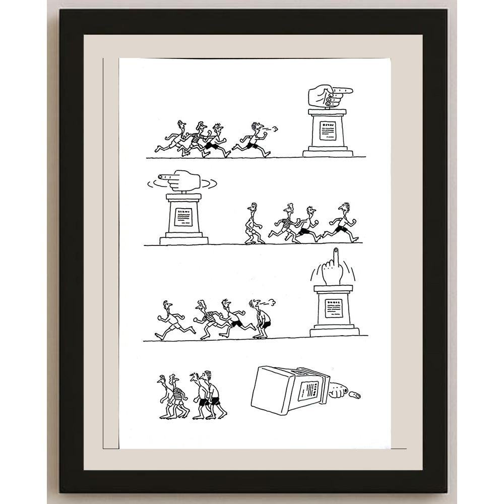 Zhang Hong Lin 29x21cm Orijinal Karikatür BOD04324