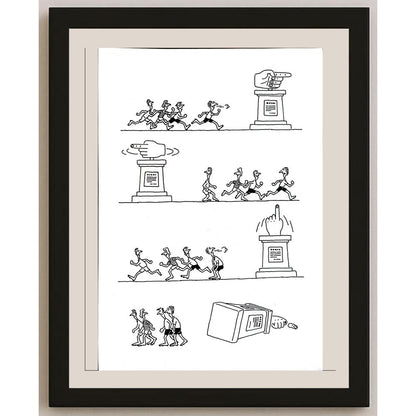 Zhang Hong Lin 29x21cm Orijinal Karikatür BOD04324