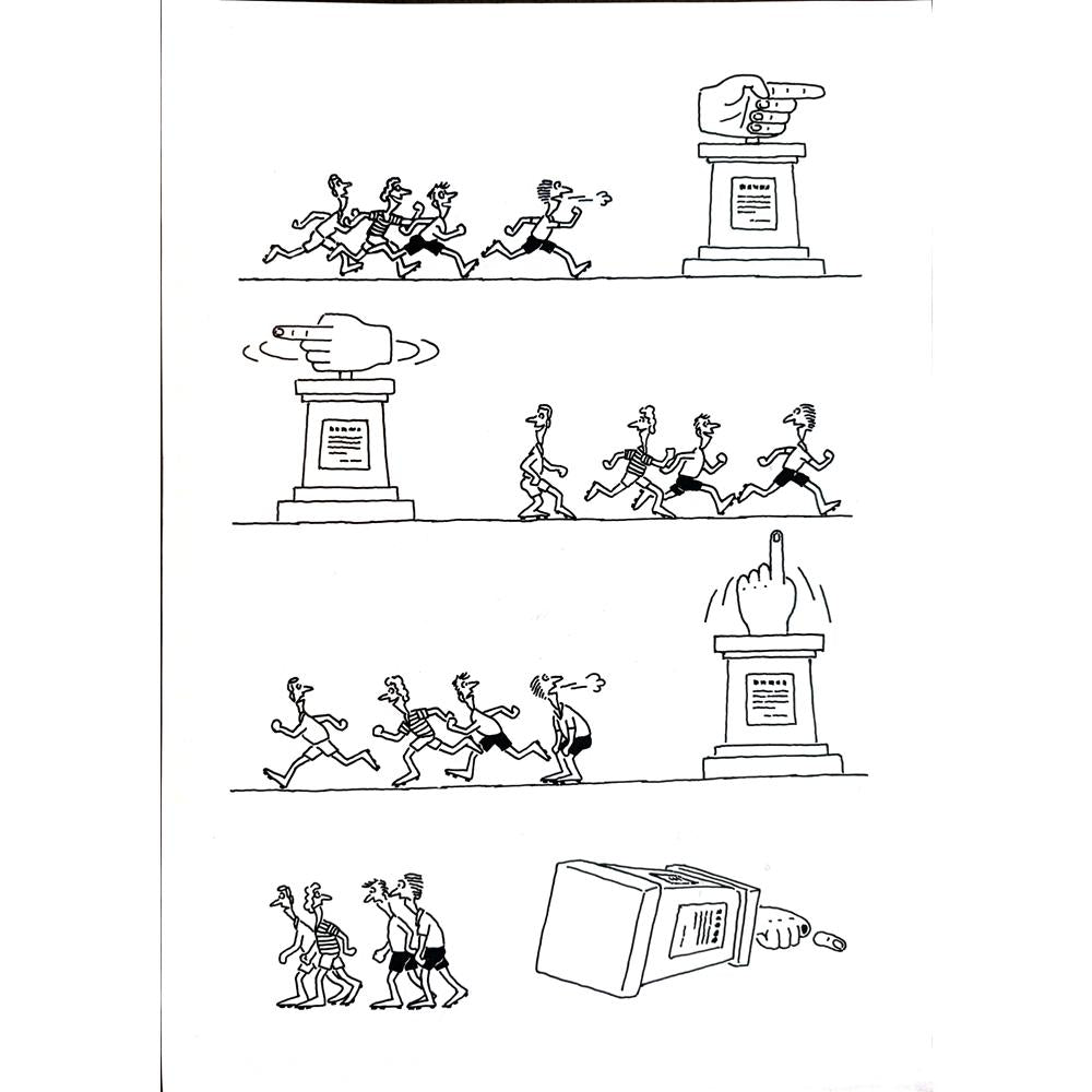 Zhang Hong Lin 29x21cm Orijinal Karikatür BOD04324