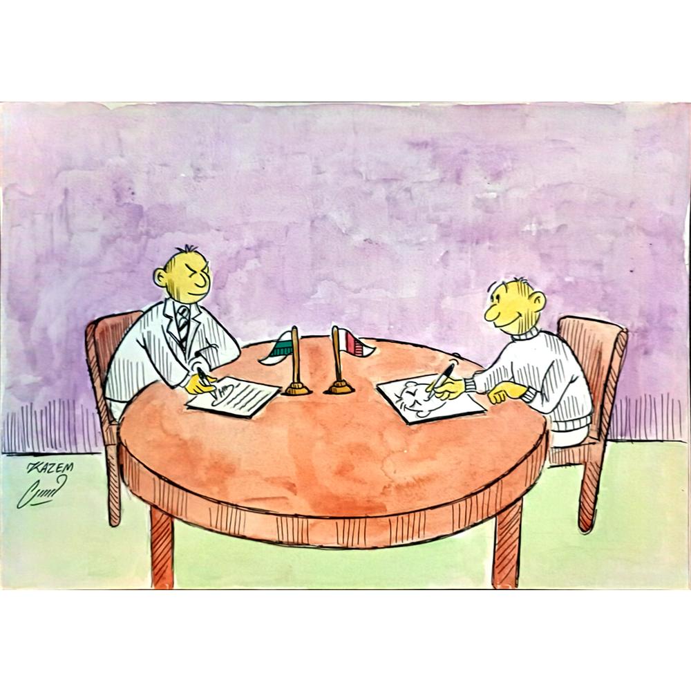 Hosseini Kazem 29x21cm Orijinal Karikatür BOD04325