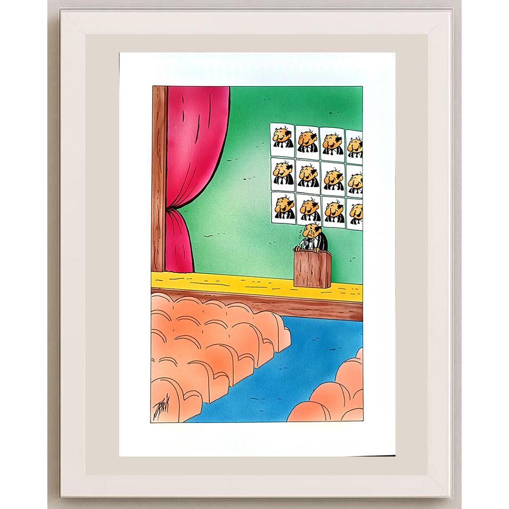 Patrick Heymans 29x21cm Orijinal Karikatür BOD04326