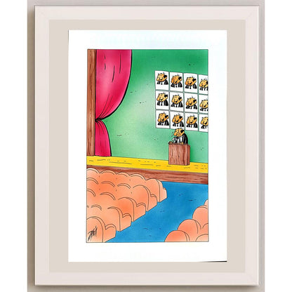 Patrick Heymans 29x21cm Orijinal Karikatür BOD04326
