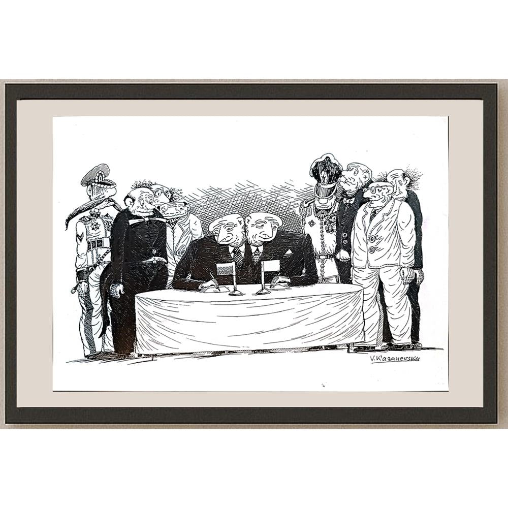 Vladimir Kazanevsky 23x20cm Orijinal Karikatür BOD04332