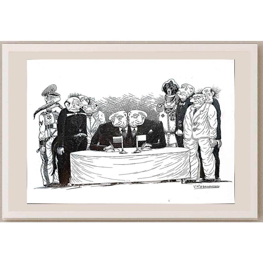 Vladimir Kazanevsky 23x20cm Orijinal Karikatür BOD04332