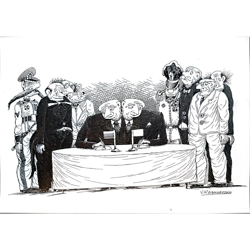 Vladimir Kazanevsky 23x20cm Orijinal Karikatür BOD04332