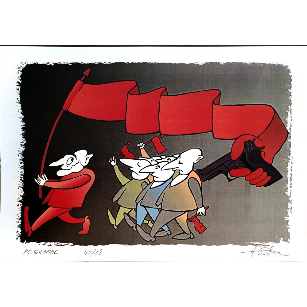 Horia Crisan 29x21cm Orijinal Karikatür BOD04333