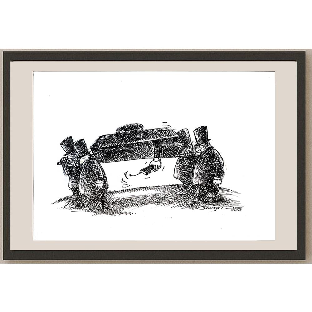 Wolfgang Schlegel 29x21cm Orijinal Karikatür BOD04336