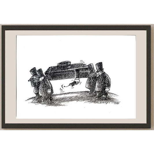 Wolfgang Schlegel 29x21cm Orijinal Karikatür BOD04336