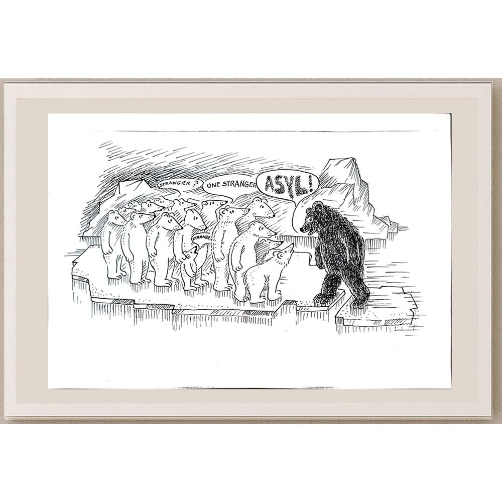 Wolfgang Schlegel 29x21cm Orijinal Karikatür BOD04337