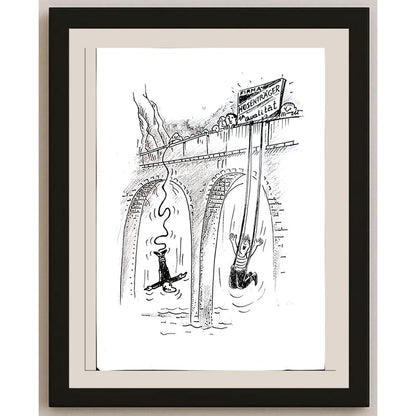 Wolfgang Schlegel 29x21cm Orijinal Karikatür BOD04338