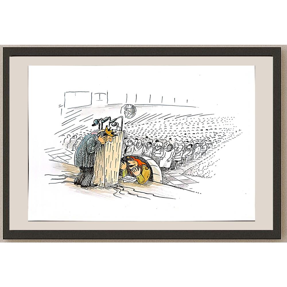 Wolfgang Schlegel 29x21cm Orijinal Karikatür BOD04339