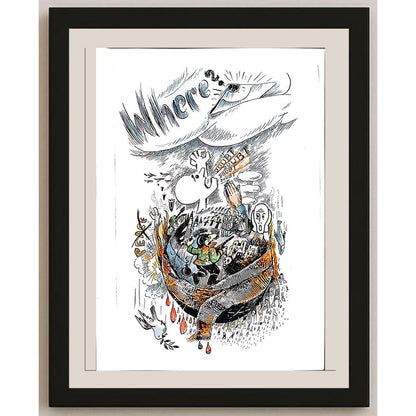 Wolfgang Schlegel 29x21cm Orijinal Karikatür BOD04340