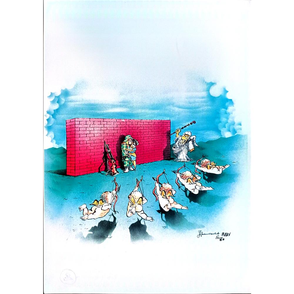 Jovan Prokopljevic 29x21cm Orijinal Karikatür BOD04341