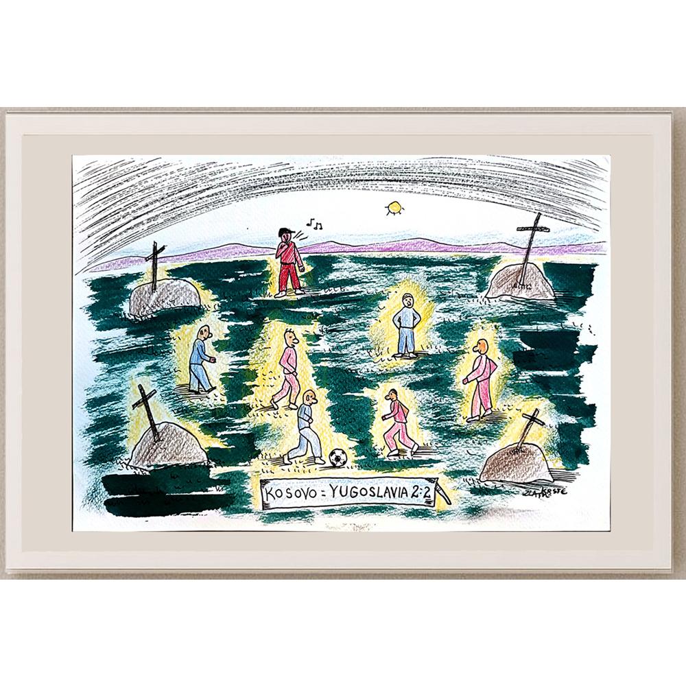 Goran Krstevski 29x21cm Orijinal Karikatür BOD04342