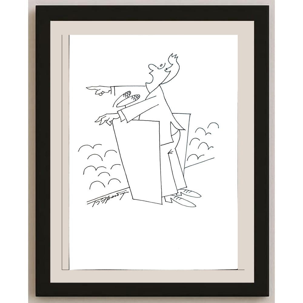 Boris Erenburg 29x21cm Orijinal Karikatür BOD04343