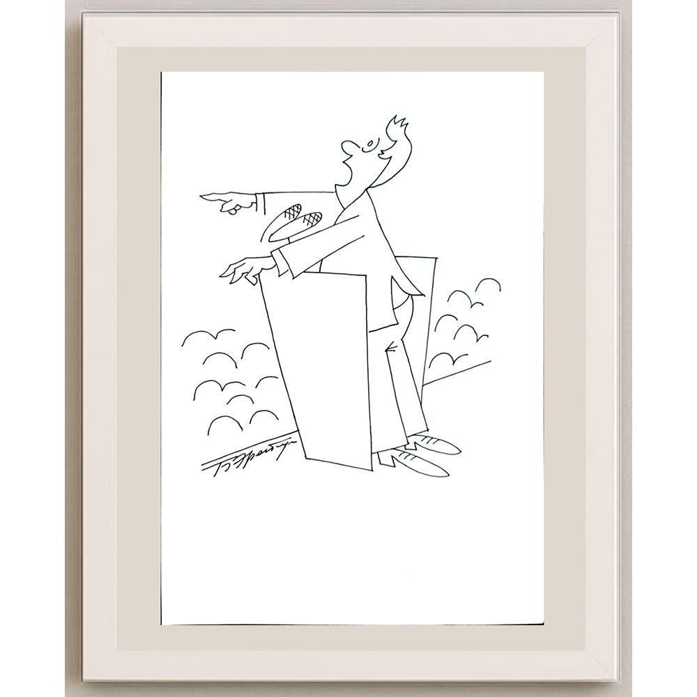 Boris Erenburg 29x21cm Orijinal Karikatür BOD04343
