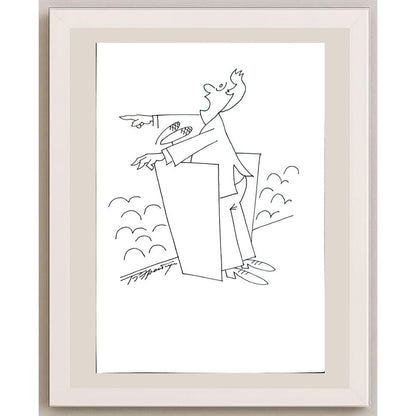 Boris Erenburg 29x21cm Orijinal Karikatür BOD04343