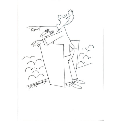 Boris Erenburg 29x21cm Orijinal Karikatür BOD04343