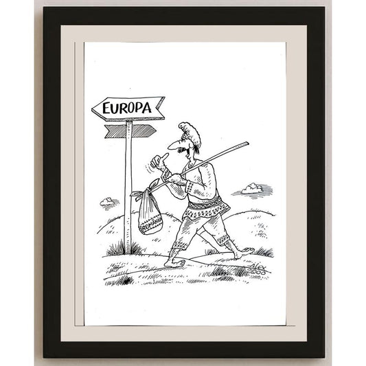 Aurel Stefan Alexandrescu 29x21cm Orijinal Karikatür BOD04344