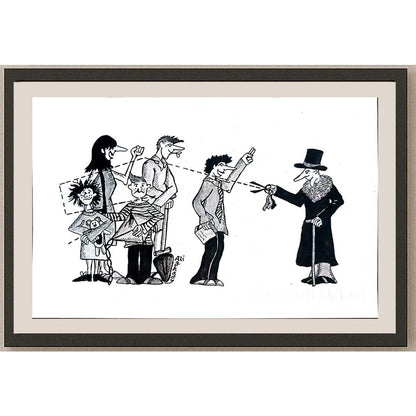 Ali Aghaeyi 25x16cm Orijinal Karikatür BOD04347