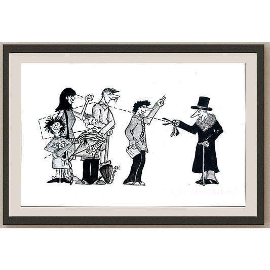 Ali Aghaeyi 25x16cm Orijinal Karikatür BOD04347