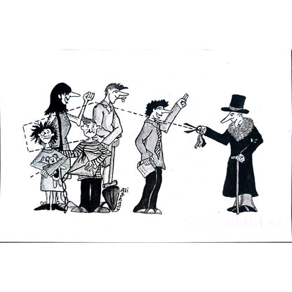 Ali Aghaeyi 25x16cm Orijinal Karikatür BOD04347