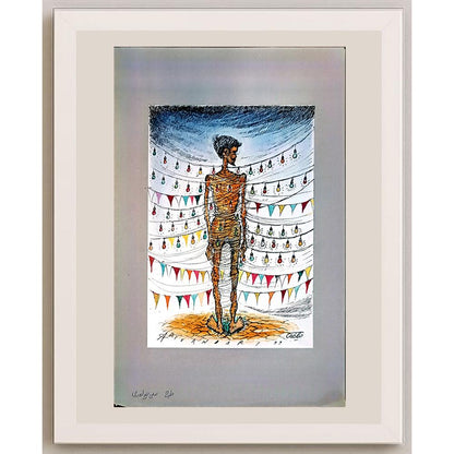 Ali Divandari 29x21cm Orijinal Karikatür BOD04351