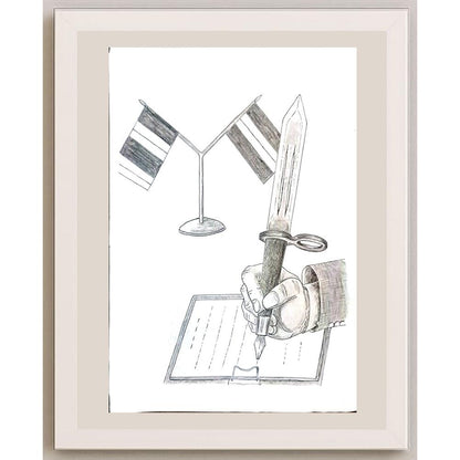 Gaoweixi Jian She 29x21cm Orijinal Karikatür BOD04354