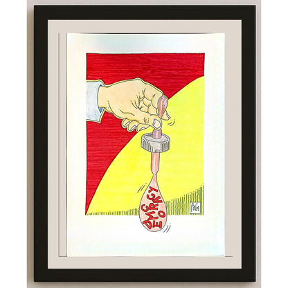 Bozidar Vucelic 29x21cm Orijinal Karikatür BOD04364